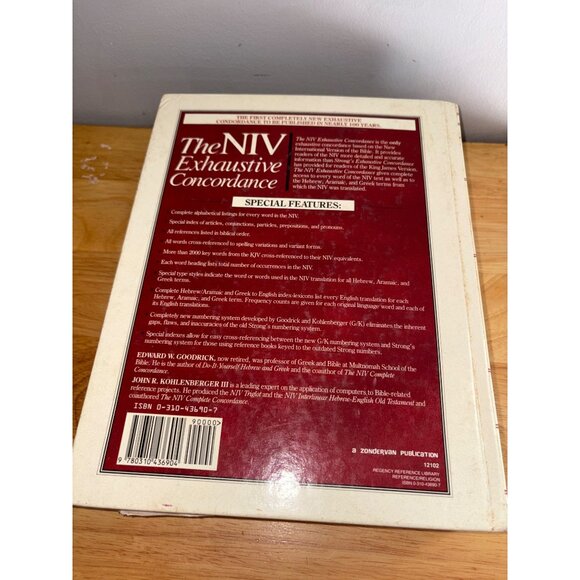 The NIV Exhaustive Concordance Hardcover Goodrick & Kohlenberger III Book 1990 - Picture 6 of 16